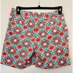 Talbots Size 8 Pink Turquoise Ivory Pattern Shorts